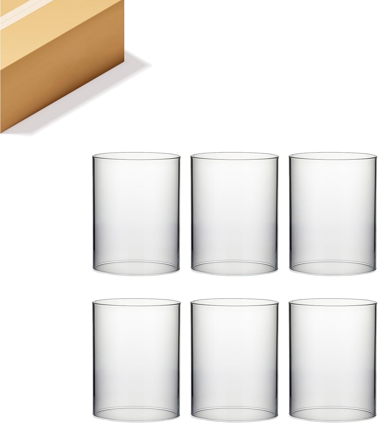 Clear Glass Hurricane Candle Holder Sleeve for Elegant Events