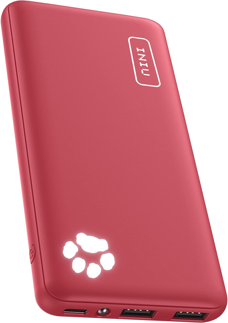 INIU Slim 10000mAh Power Bank - Fast Charging for iPhone & Samsung