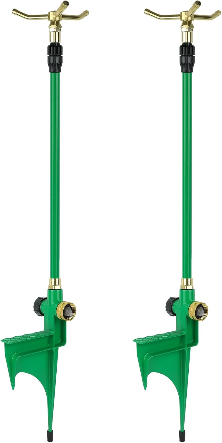 3-Arm Sprinkler with Adjustable Base for Efficient Lawn Watering