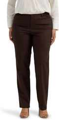 Lee Womens Plus Size Wrinkle Free Relaxed Fit Straight Leg Pant over