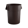 55 Gallon Brown Round Commercial Trash Can for High Traffic Areas