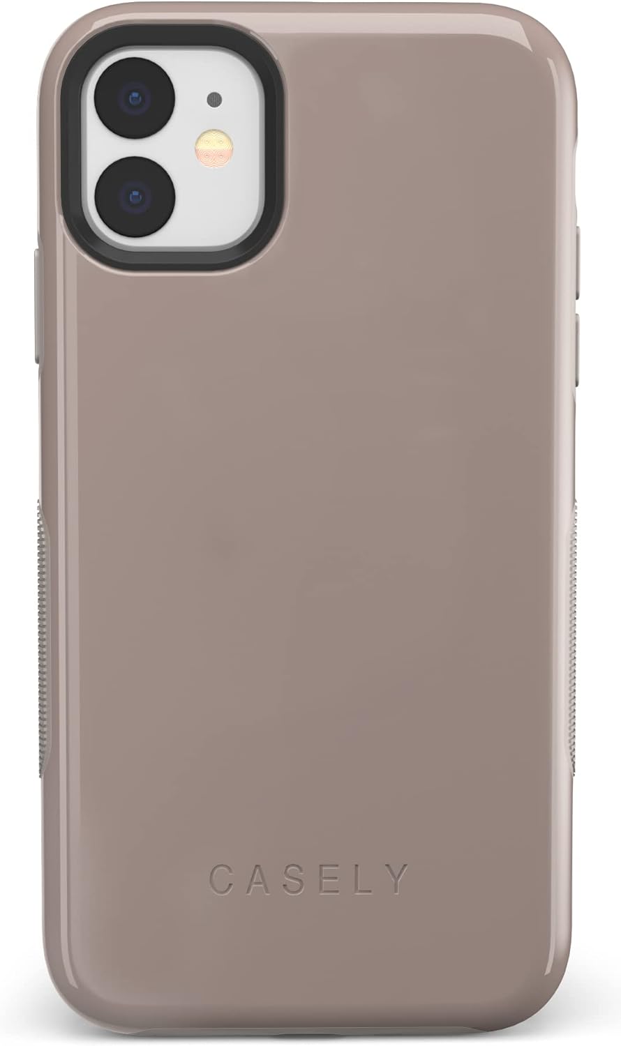 Bold Protective iPhone 11 Case with Unique Taupe on Nude Design