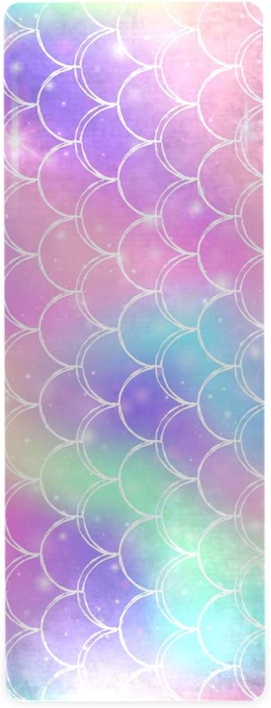 Rainbow Galaxy Mermaid Yoga Towel - Non Slip & Eco-Friendly