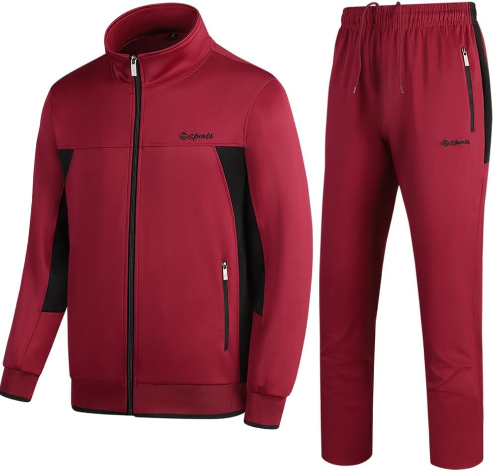 Men's Casual Athletic Tracksuit Set for Running and Training