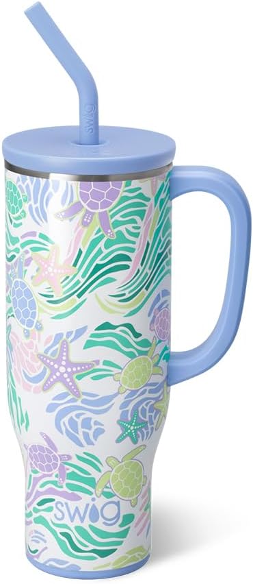 Swig Life 30oz Mega Mug: Insulated Tumbler with Handle & Straw