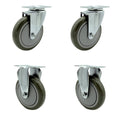 Service Caster 5in Casters for Rubbermaid 4400 4500 Series - 1,400 lb