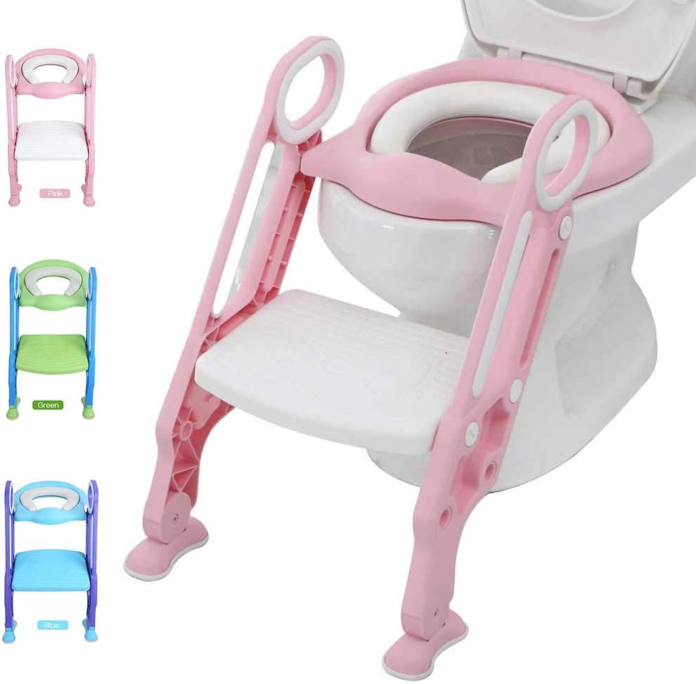 Potty Training Toilet Seat with Step Stool for Kids and Babies