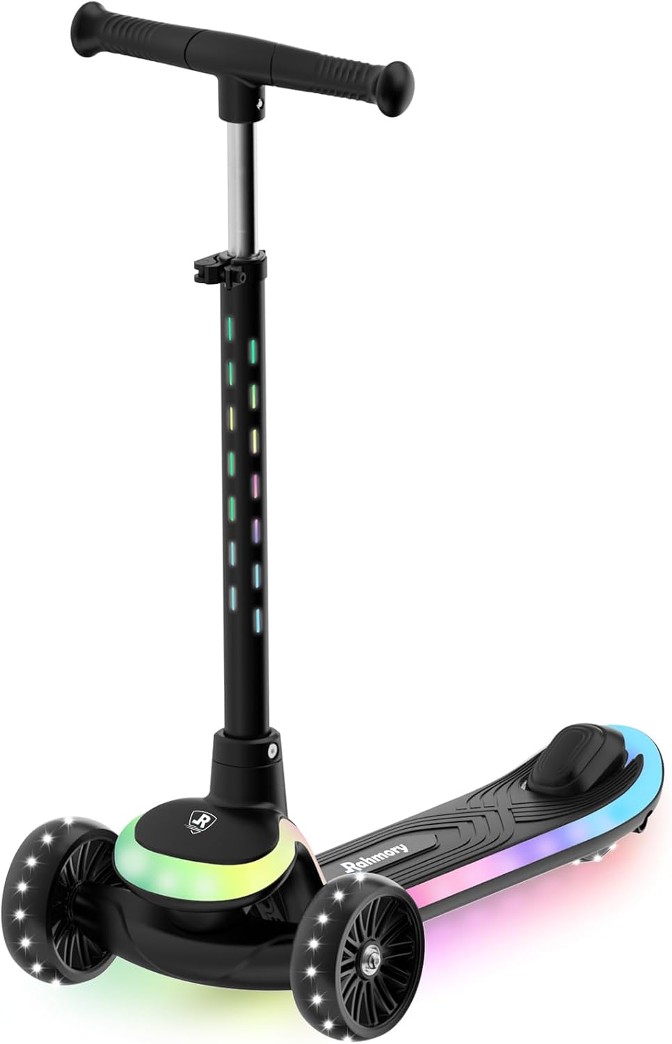3-Wheel Light-Up Kids Scooter with Adjustable Heights and Lights
