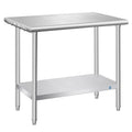 Stainless Steel Table 36 x 24 in Prep Table - Durable Commercial