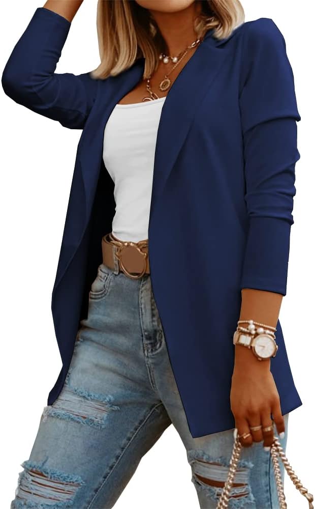 Womens Casual Long Sleeve Blazers for Work and Office Style