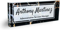 Custom Acrylic Desk Name Plate 8x3 in - Personalized Office Decor