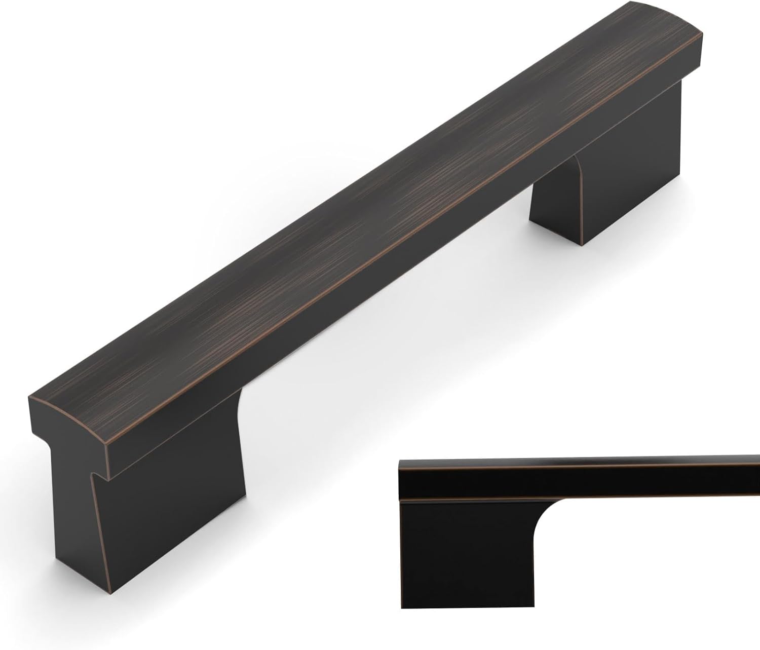 Amerdeco 10 Pack Oil Rubbed Bronze Cabinet Pulls for Kitchens