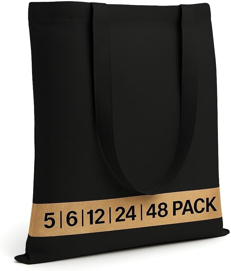 Durable 100% Cotton Reusable Tote Bags for All Occasions