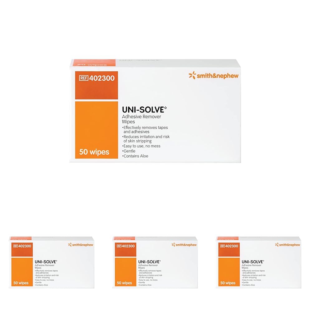 Uni Solve Adhesive Remover Wipes for Gentle Skin Care