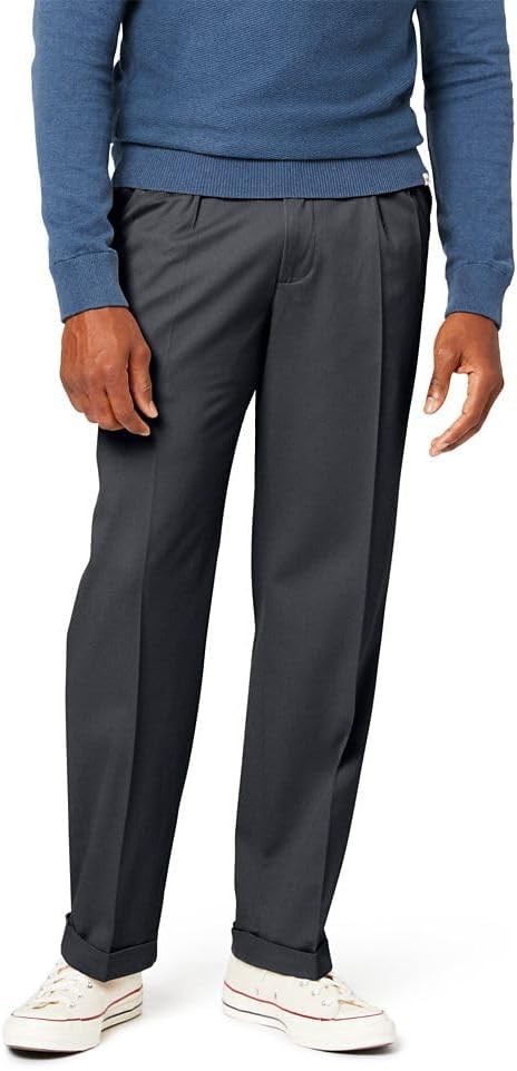 Dockers Mens Relaxed Fit Comfort Khaki Pants for Everyday Wear