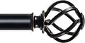 KAMANINA 1 Inch Telescoping Curtain Rod 72 to 144 in - Twisted Cage