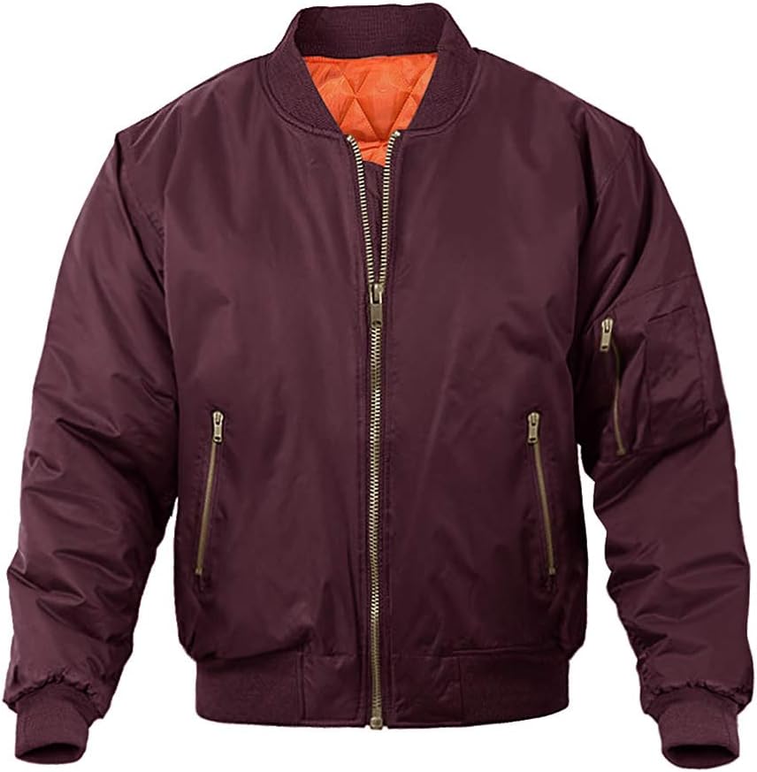 MAGNIVIT Men's Bomber Jacket for Stylish Fall and Winter Wear