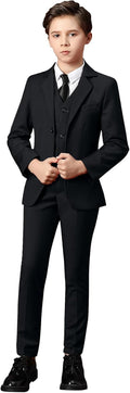 Yanlu Boys Suits Set Vest Pants Dress Shirt and Tie for Toddler 4T