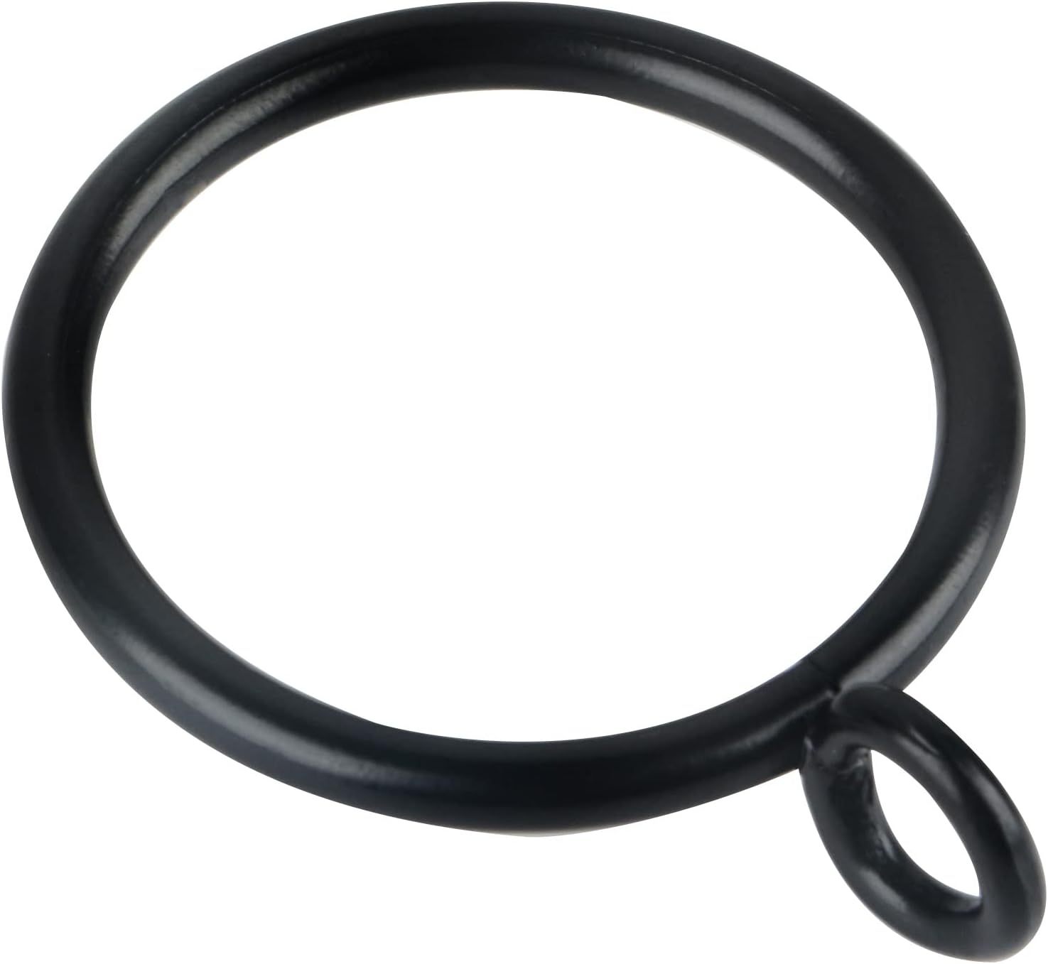 Hanitronic Black Curtain Rings - Set of 30 - Up to 1.0 Panels