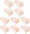 LTC LINENS Bulk 10-Pack Rectangular Tablecloths 90 in x 156 in