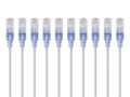 Cat6A Ethernet Patch Cable 10-Pack - SlimRun 14 ft, Space-Saving