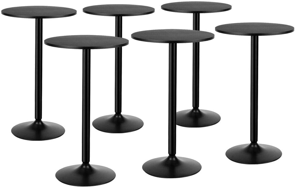 Set of 6 ERGOMASTER Modern Black Cocktail Tables