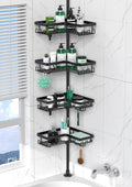 Corner Shower Caddy Tension Pole 4 Tier Stainless Steel - Adjustable