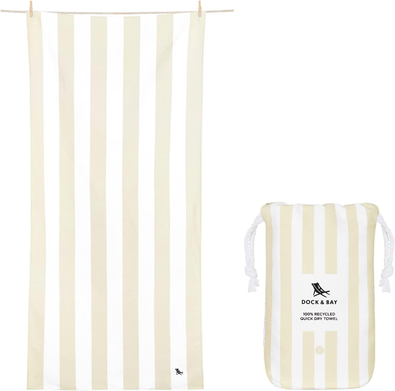 Dock & Bay Beach Towel - Quick Dry, Sand Free, Eco-Friendly