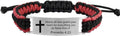 LF Bible Bracelet Customized Stainless Steel Paracord Scripture Cuff