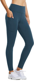 Fleece Lined Leggings High Waisted with Pockets - Warm Thermal Tights