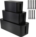 Cable Management Organizer Box Set of Three - Neat Power Strip Hiders