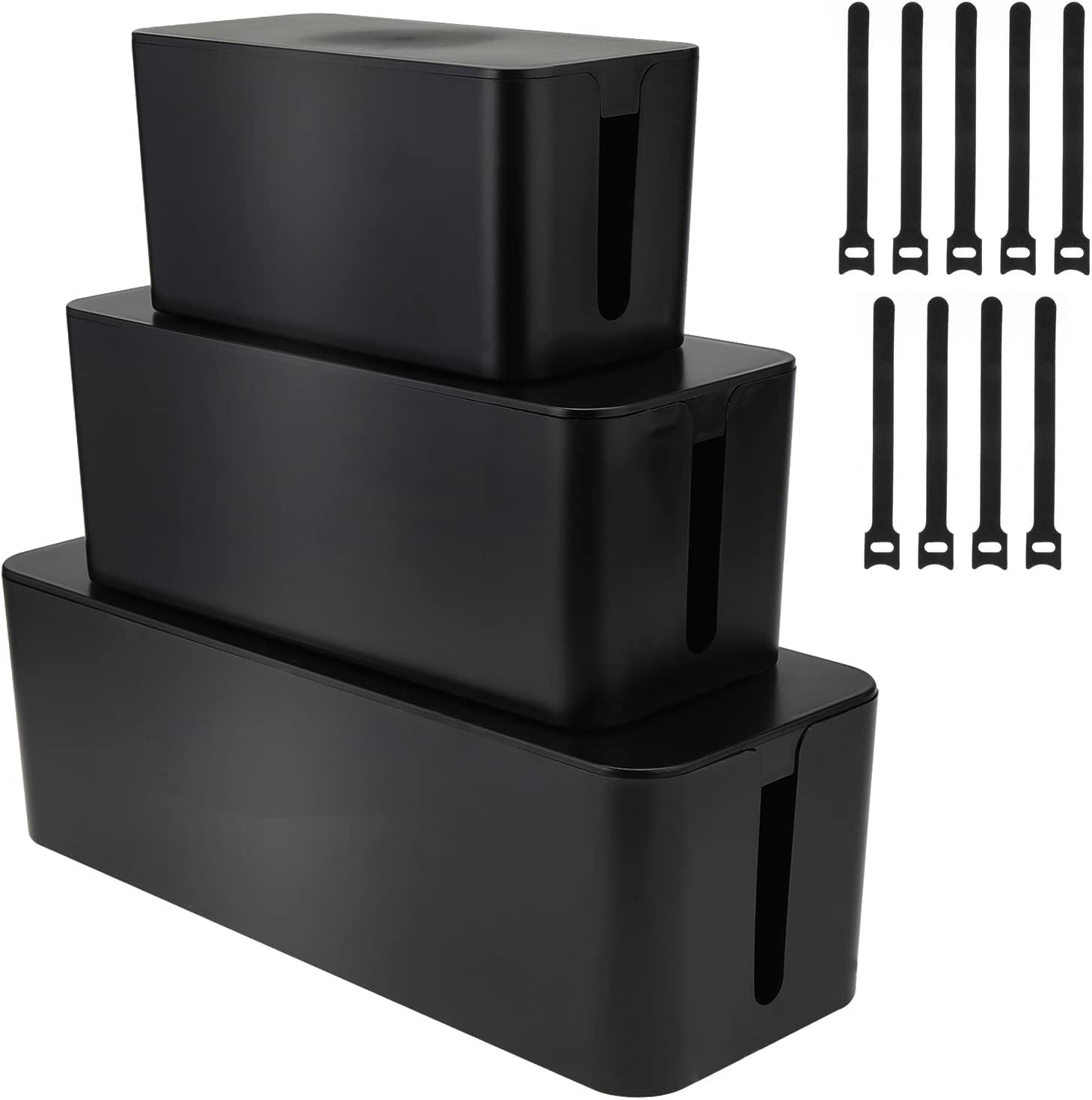 Hide Power Cords in Style - Set of 3 Cable Management Boxes