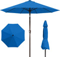 9FT Patio Umbrella Royal Blue with Fiberglass Ribs - Wind Flexible