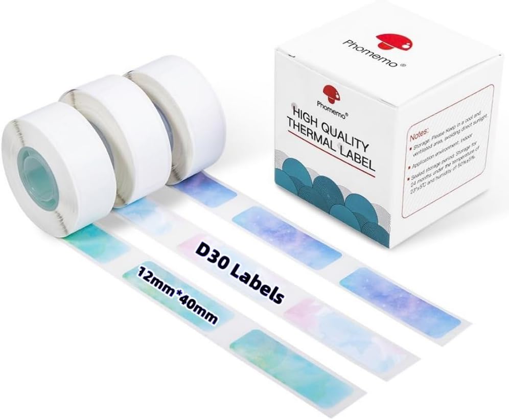 Mesmerize with Nebula/Galaxy Labels: Memoqueen D30 Label Maker Tape