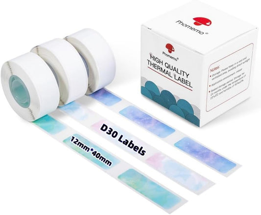 Mesmerize with Nebula/Galaxy Labels: Memoqueen D30 Label Maker Tape