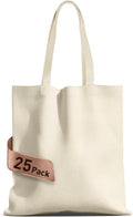 Premium Canvas Reusable Tote Bags 14 x 15 in - Durable 55lb Carry