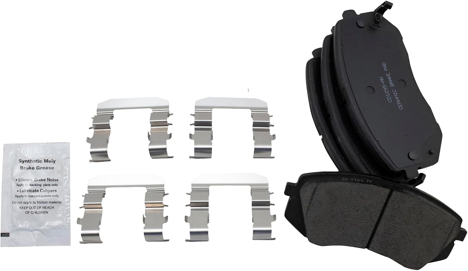 TRQ Front Brake Pads Ceramic for Hyundai Sonata and Kia Models