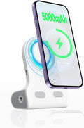 5,000mAh Magnetic Phone Stand & Charger - White