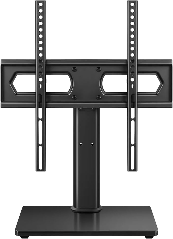 Swivel TV Stand: Height Adjustable, VESA 400x400mm, Holds 77 lbs