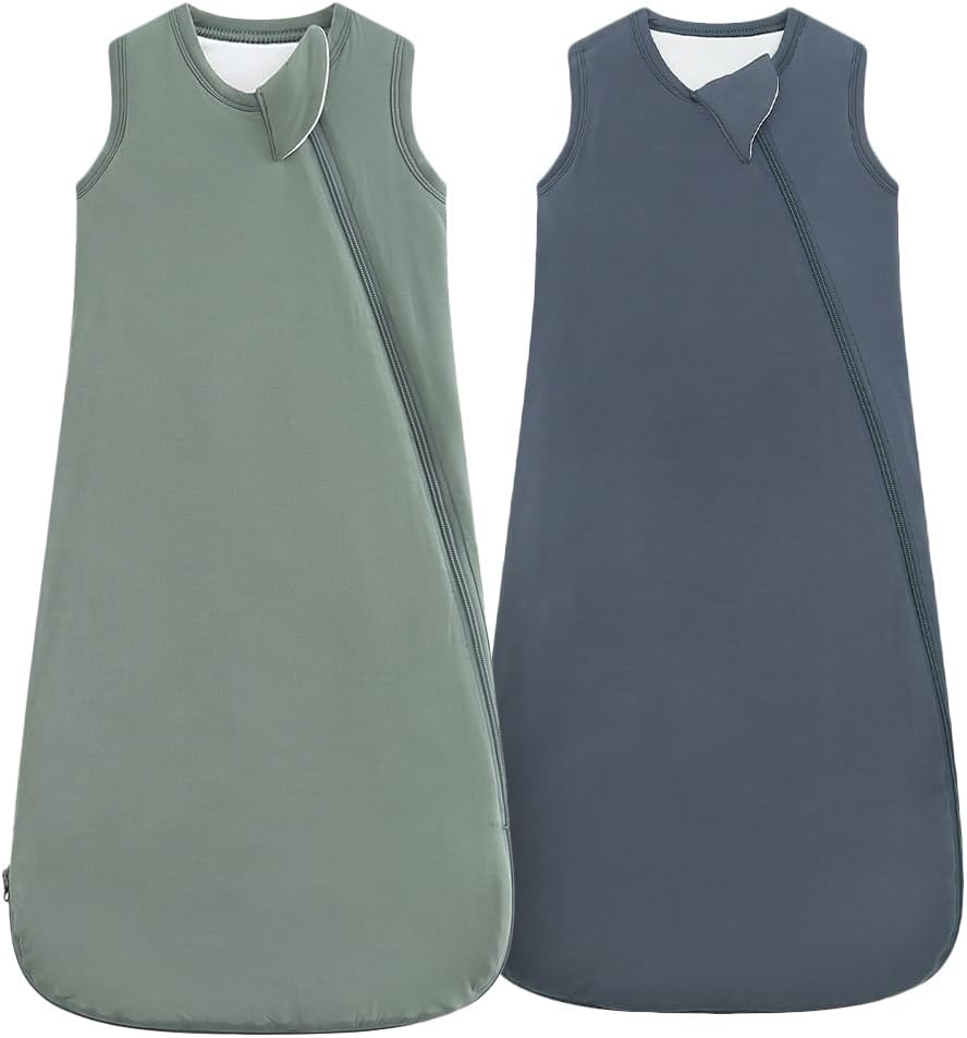 HAPIU Unisex Bamboo Baby Sleep Sack with 2-Way Zipper Design