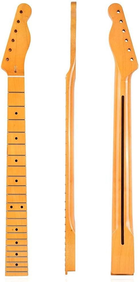 Matte Yellow Electric Guitar Neck Replacement for Tele Lovers