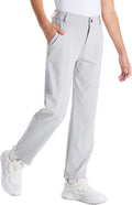 Boys Stretch Golf Pants Flat Front Chino - Slim Athletic Fit