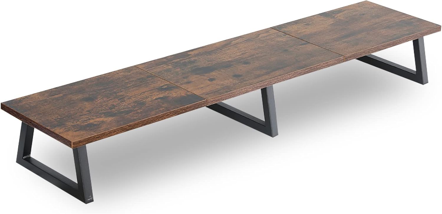 TEAMIX 42 [Dual Monitor] Riser - Rustic Brown