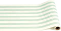 Striped Table Runner Seafoam Paper Table Runner for Parties - Long