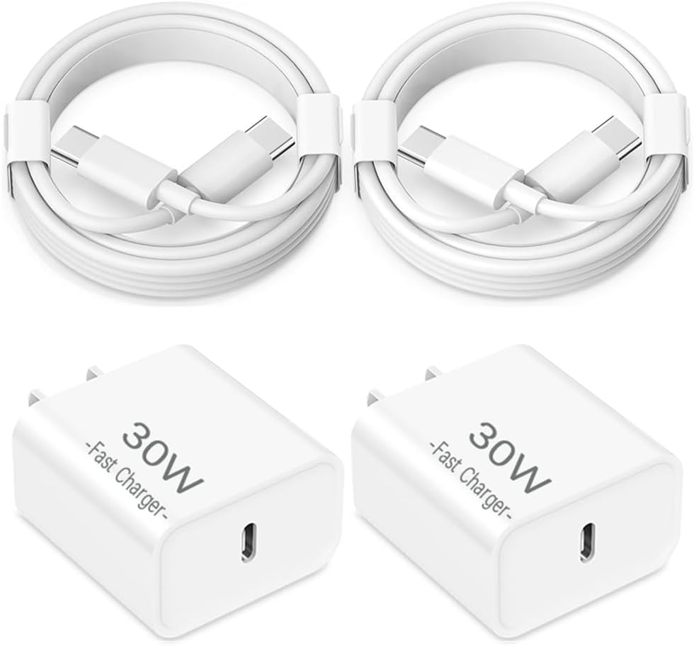 CSUKUN MFi Certified 30W Fast Charger 2-Pack for iPhone 16/15 Pro Max