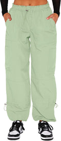 Parachute Cargo Pants Women Drawstring Elastic Waist Baggy Y2K Women's