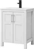 24 in Bathroom Vanity with Sink Combo - Compact Ceramic Sink