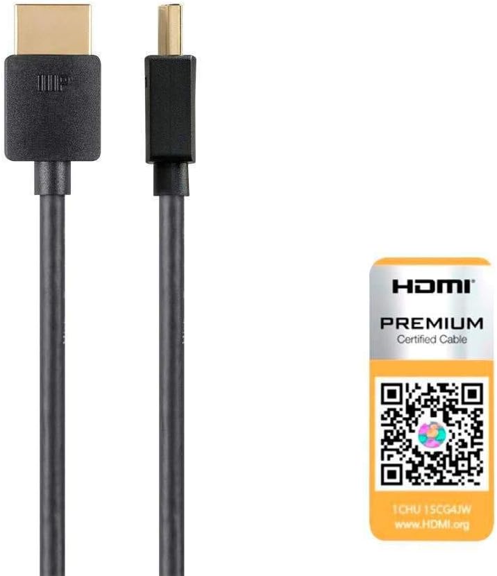 Monoprice 4K Certified Premium HDMI Cable - Stunning 4K Picture Clarity!