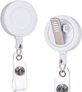 QREEL 100 Pack White Retractable ID Badge Holder Reels - Team Pack