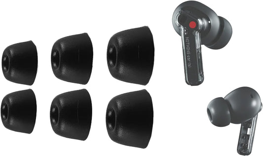 Noise-Reducing Memory Foam Ear Tips for Nothing Ear (a) - Black